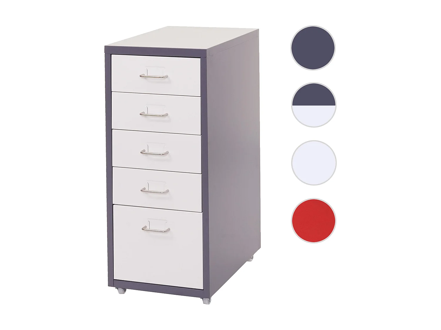 Preston T851 rolling container,  dark grey and white