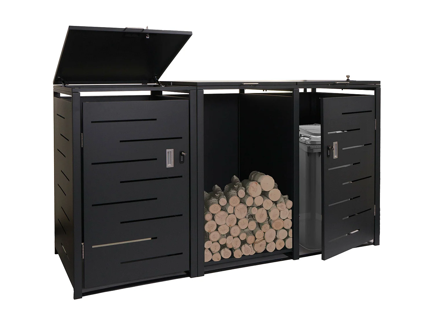 Afvalzak MCW-E83-B (2 eenheden),  antraciet, staal