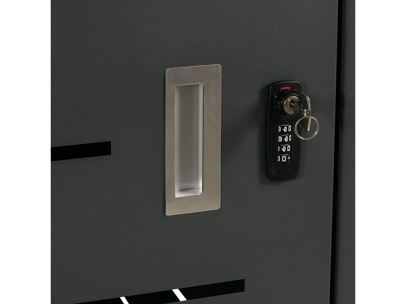 1er-/2er-Mülltonnenverkleidung MCW-E83, Anthrazit, Stahl 39kg