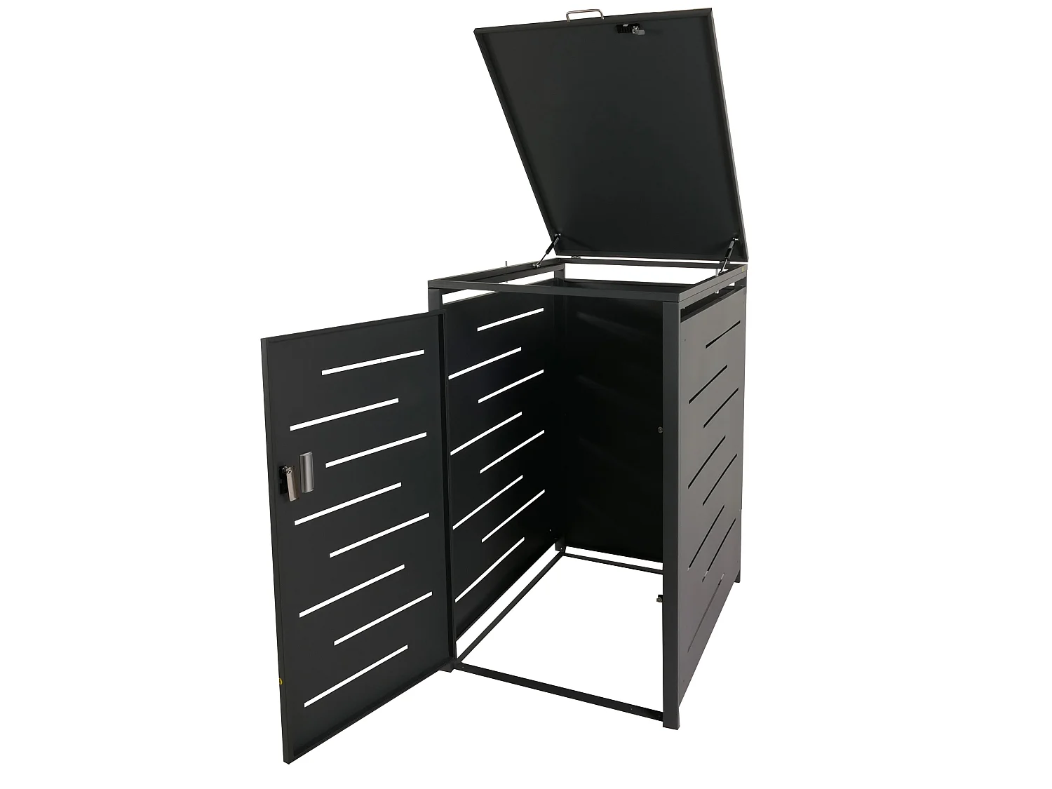 1 pojemnik/2 pojemniki na śmieci MCW-E83,  antracyt, stal 39kg