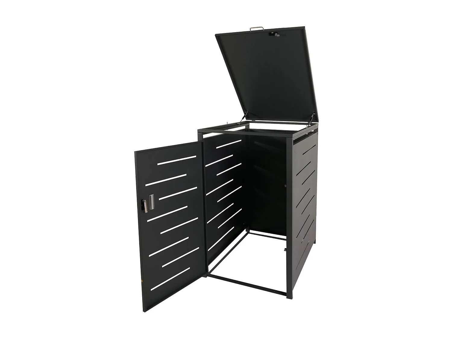 1 pojemnik/2 pojemniki na śmieci MCW-E83,  antracyt, stal 39kg