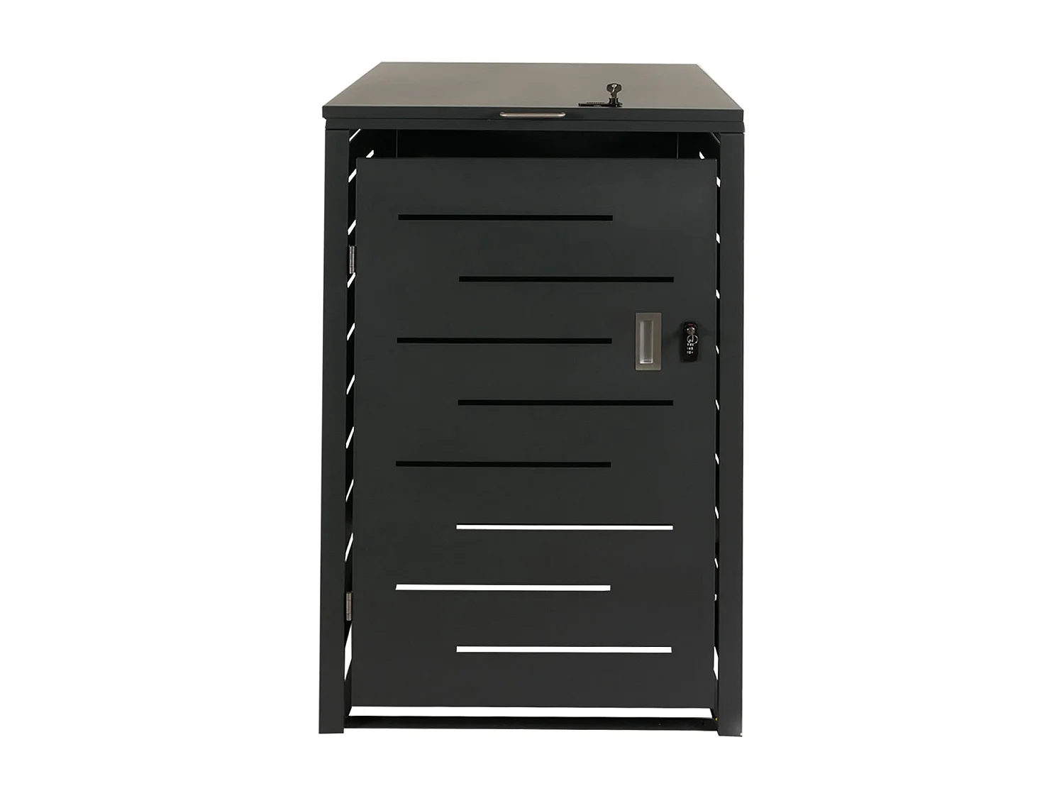 1 pojemnik/2 pojemniki na śmieci MCW-E83,  antracyt, stal 39kg