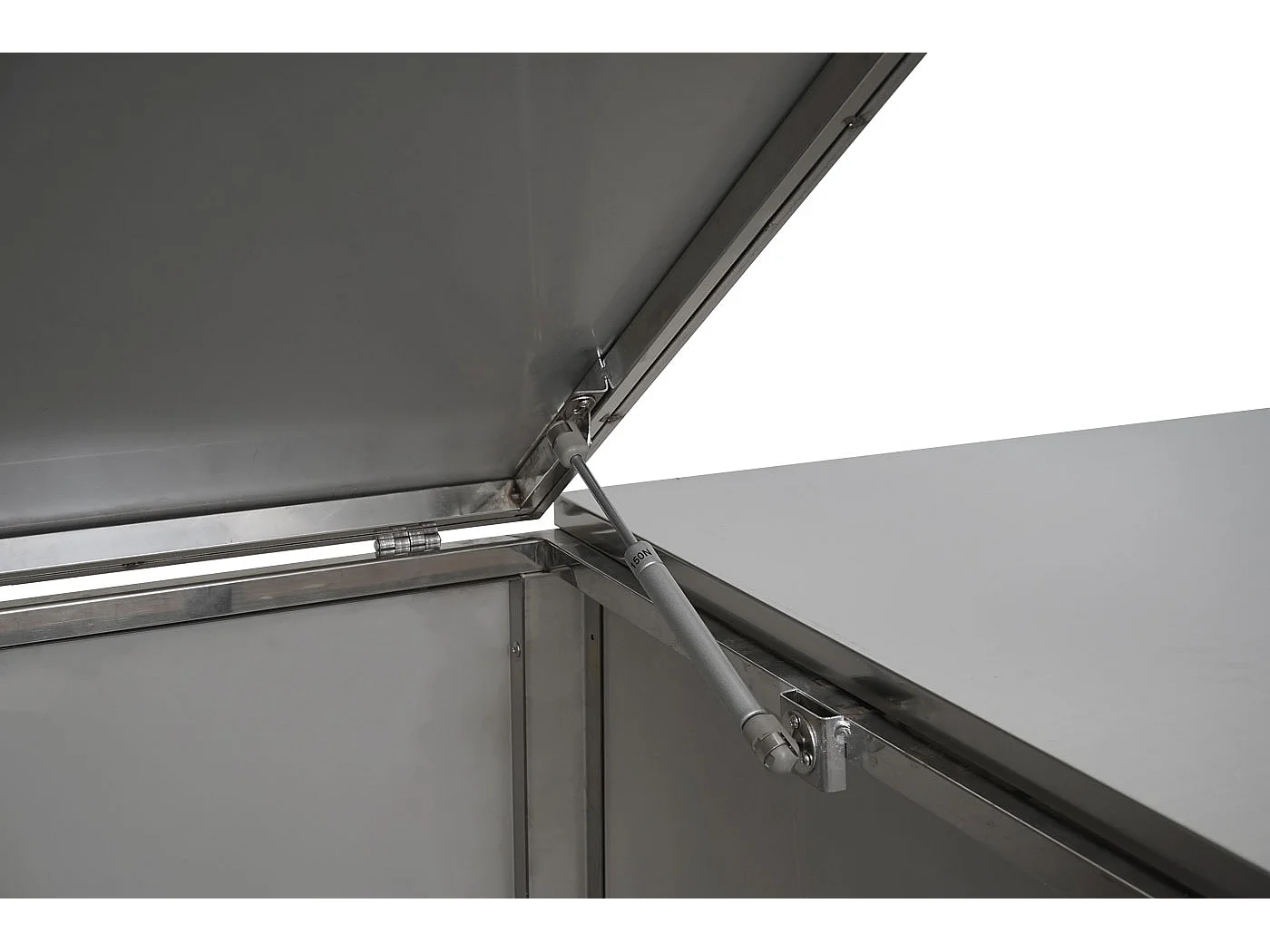 2er-/4er-Mülltonnenverkleidung MCW-E83, Edelstahl 50kg