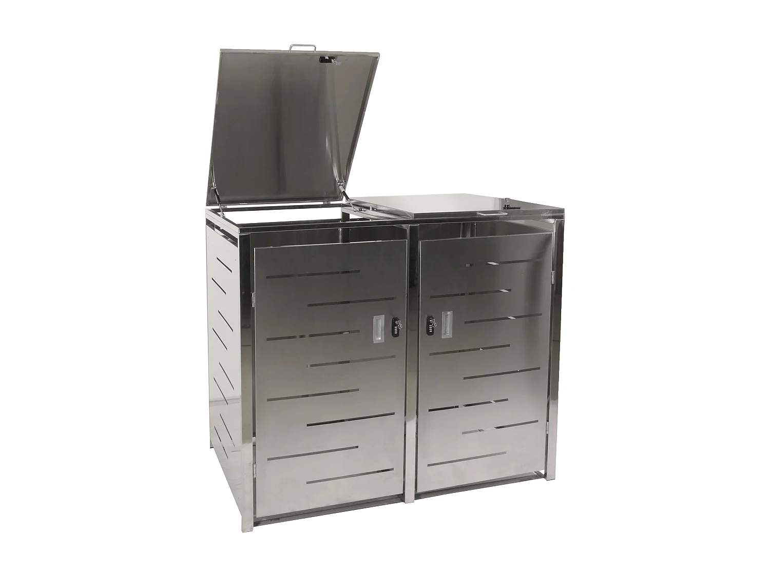 MCW-E83 bin enclosure (for 2 bins),  stainless steel 48kg