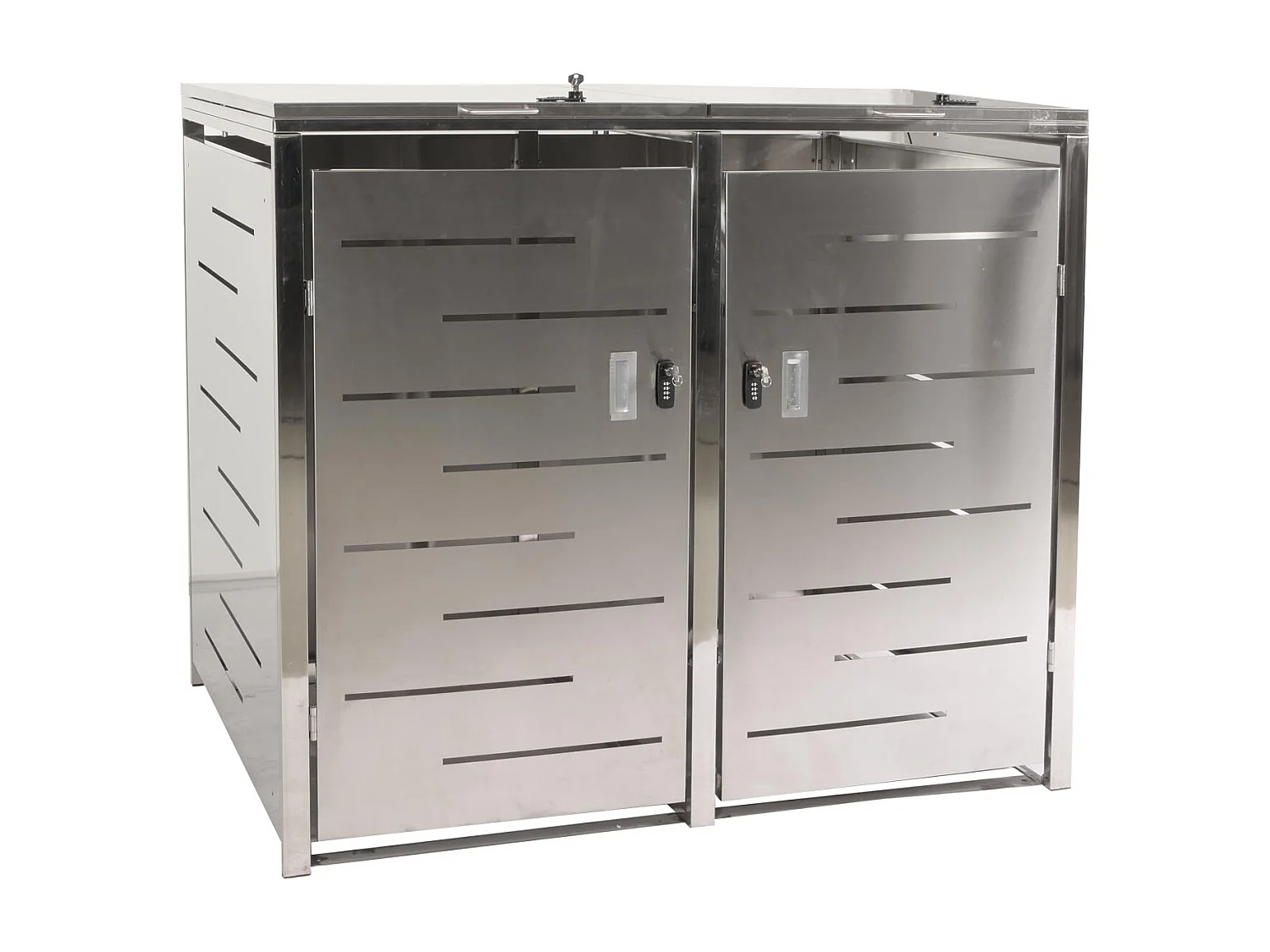 MCW-E83 bin enclosure (for 2 bins),  stainless steel 48kg