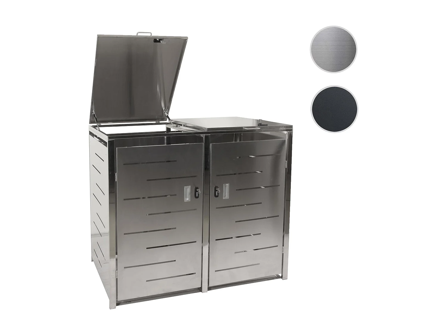 MCW-E83 bin enclosure (for 2 bins),  stainless steel 48kg