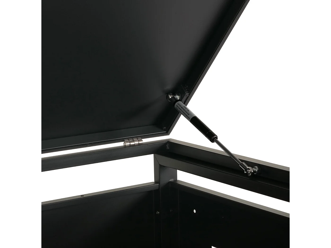 4x copribidoni box spazzatura rifiuti MCW-E83 80x263x116,5cm acciaio zincato antracite