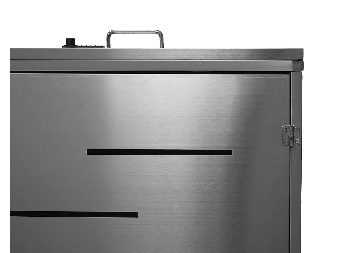 3x copribidoni box spazzatura rifiuti MCW-E83 98x212x116cm acciaio inox