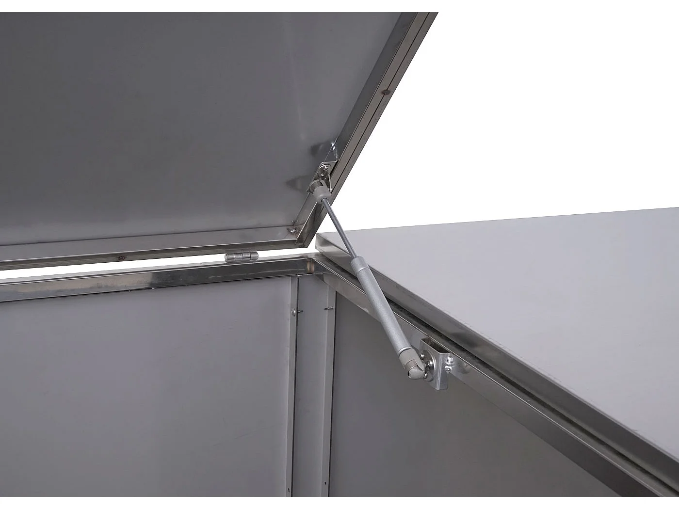 3x copribidoni box spazzatura rifiuti MCW-E83 98x212x116cm acciaio inox