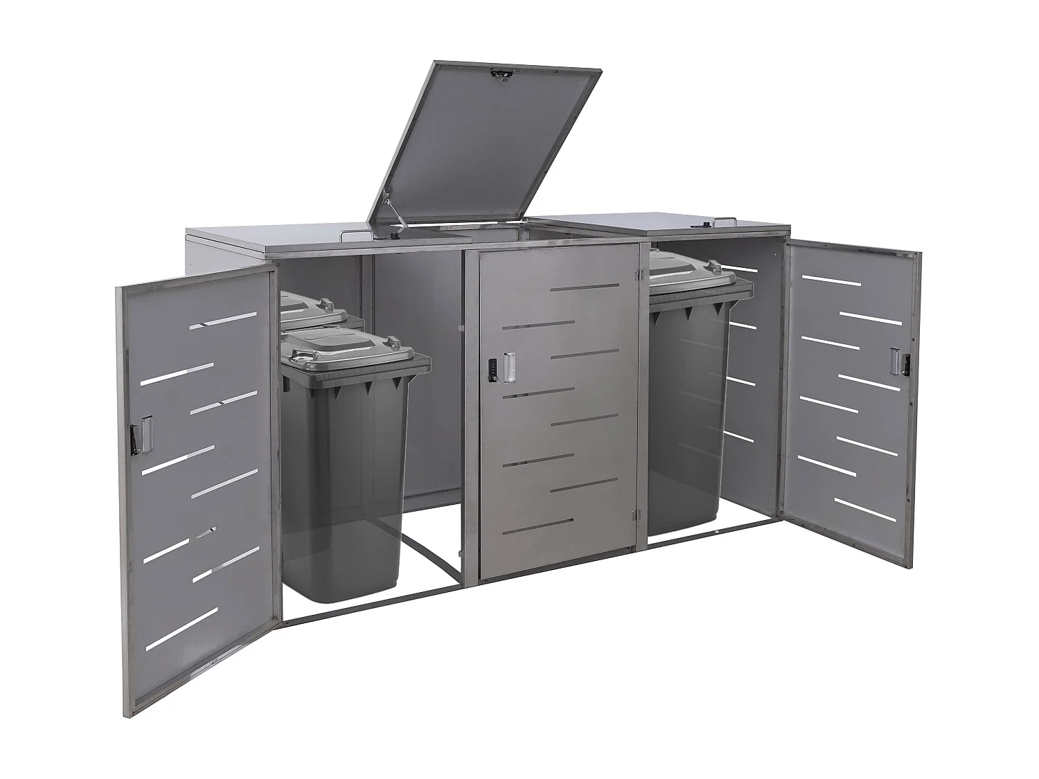 MCW-E83 3-bin/6-bin bin enclosure,  stainless steel 85kg