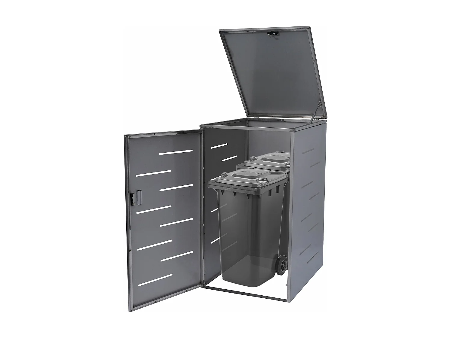 1/2-vuilnisbakafdekking MCW-E83,  roestvrij staal 35kg