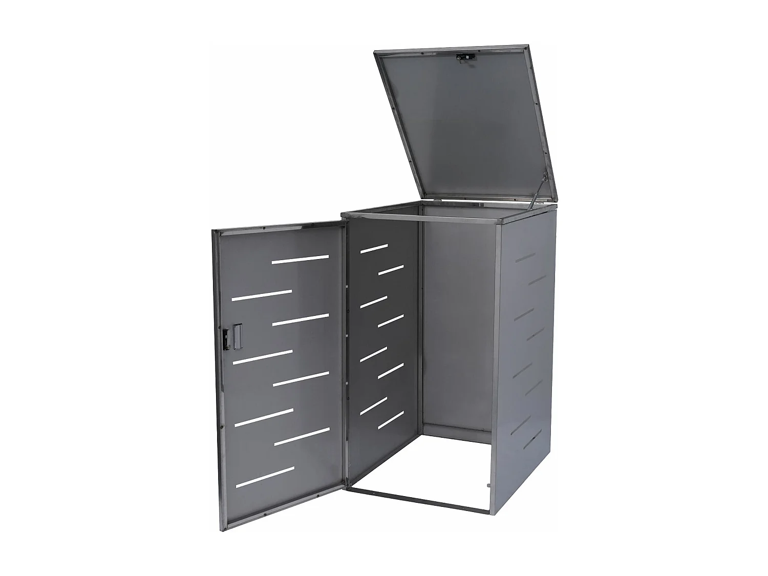 1/2-vuilnisbakafdekking MCW-E83,  roestvrij staal 35kg