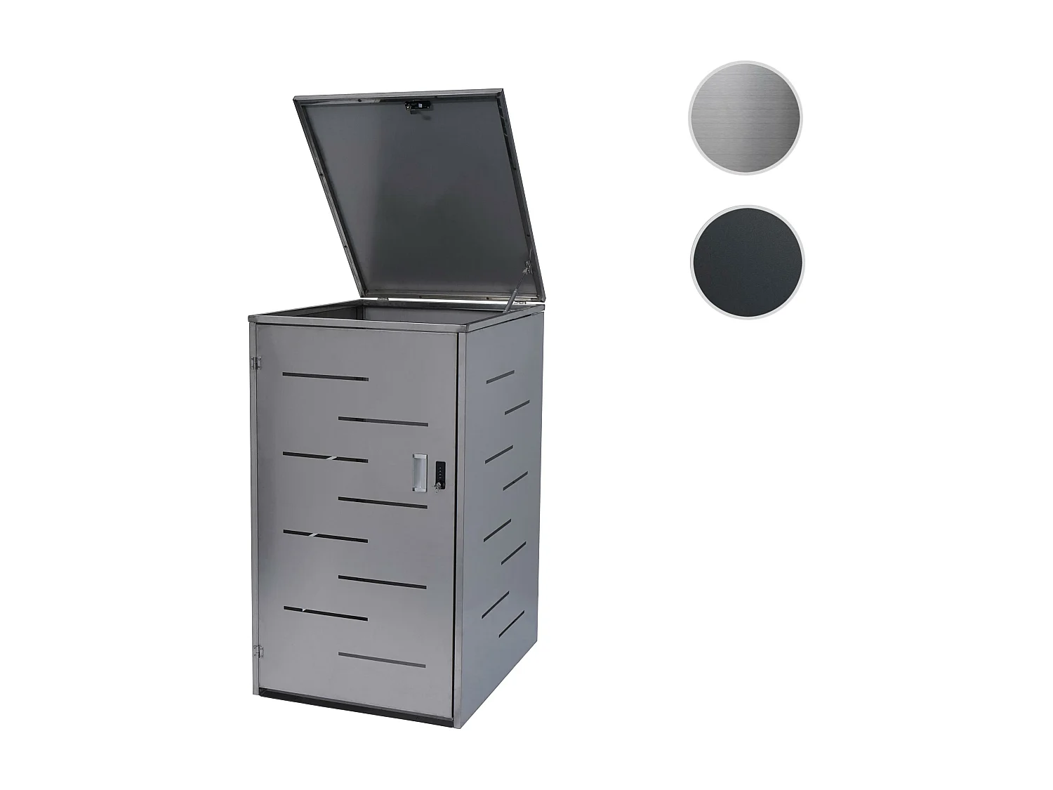 1/2-vuilnisbakafdekking MCW-E83,  roestvrij staal 35kg