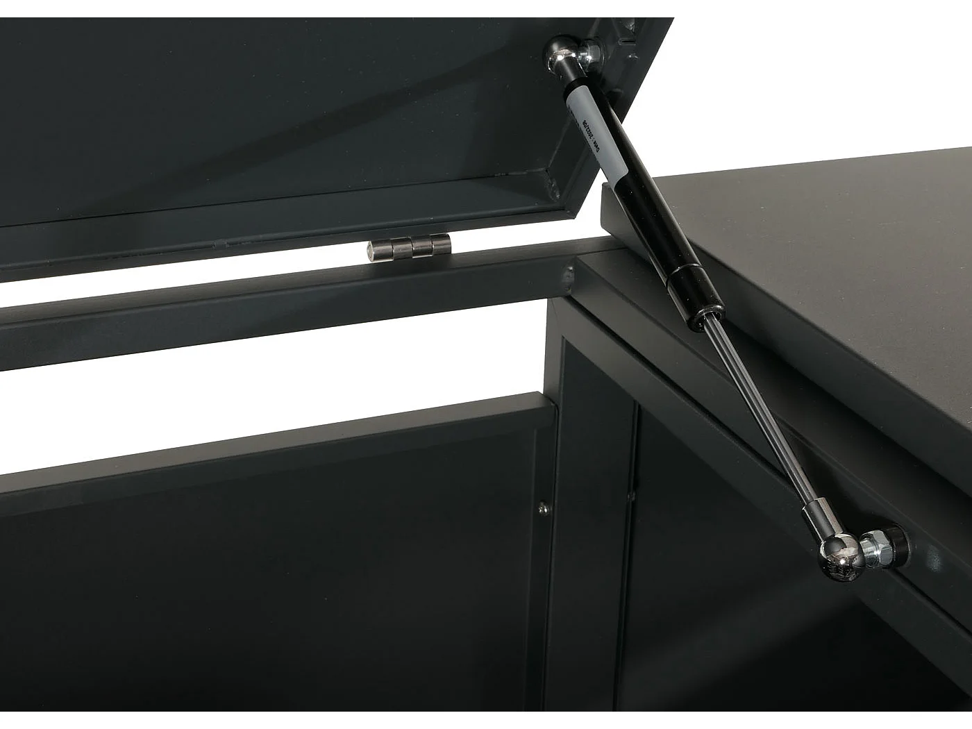 3x copribidoni box spazzatura rifiuti MCW-E83 98x212x116cm acciaio zincato antracite