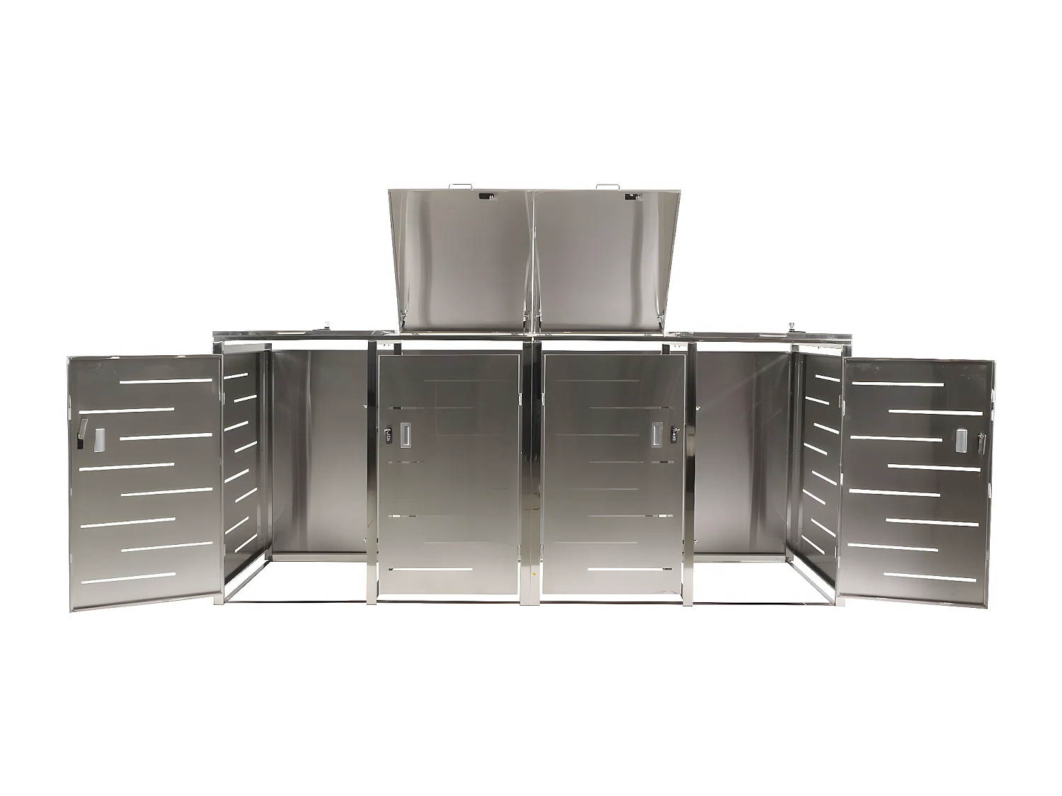 Afvalbakkenbekleding voor 4 bakken MCW-E83,  roestvrij staal 99kg