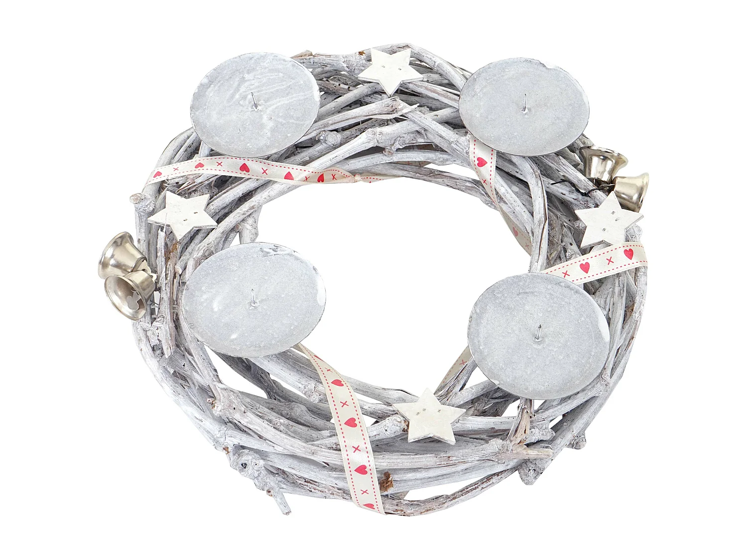 Adventskranz Holz Ø 30cm ohne Kerzen, Ohne Kerzen