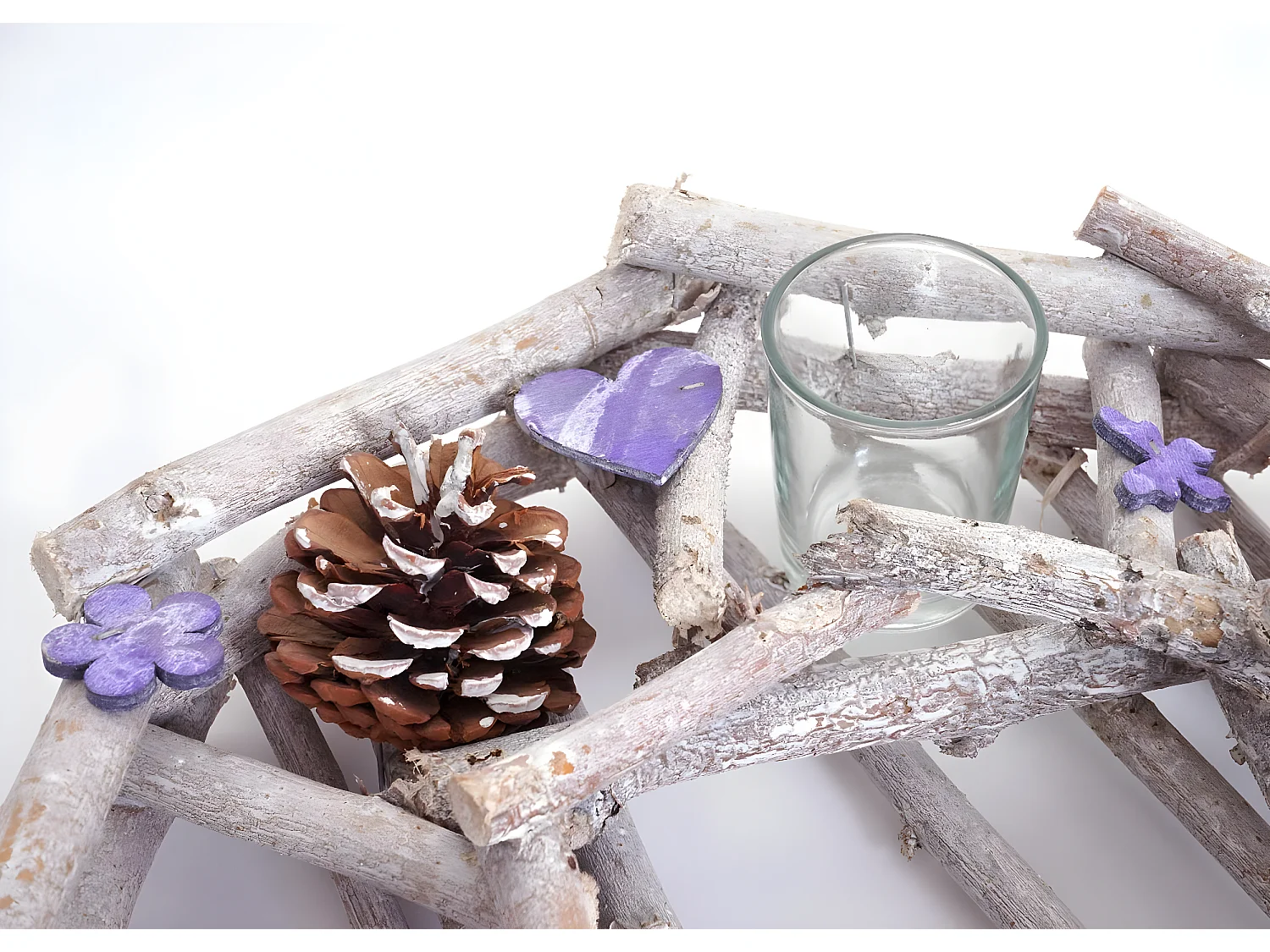 Adventskranz rund mit Teelichthaltern