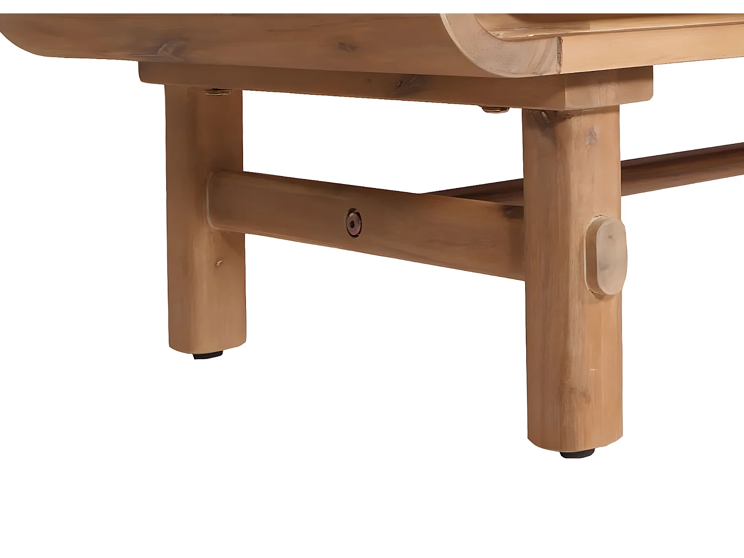 Porta TV lowboard mobile salotto vintage MCW-M47 60x160x45cm rattan legno acacia teak