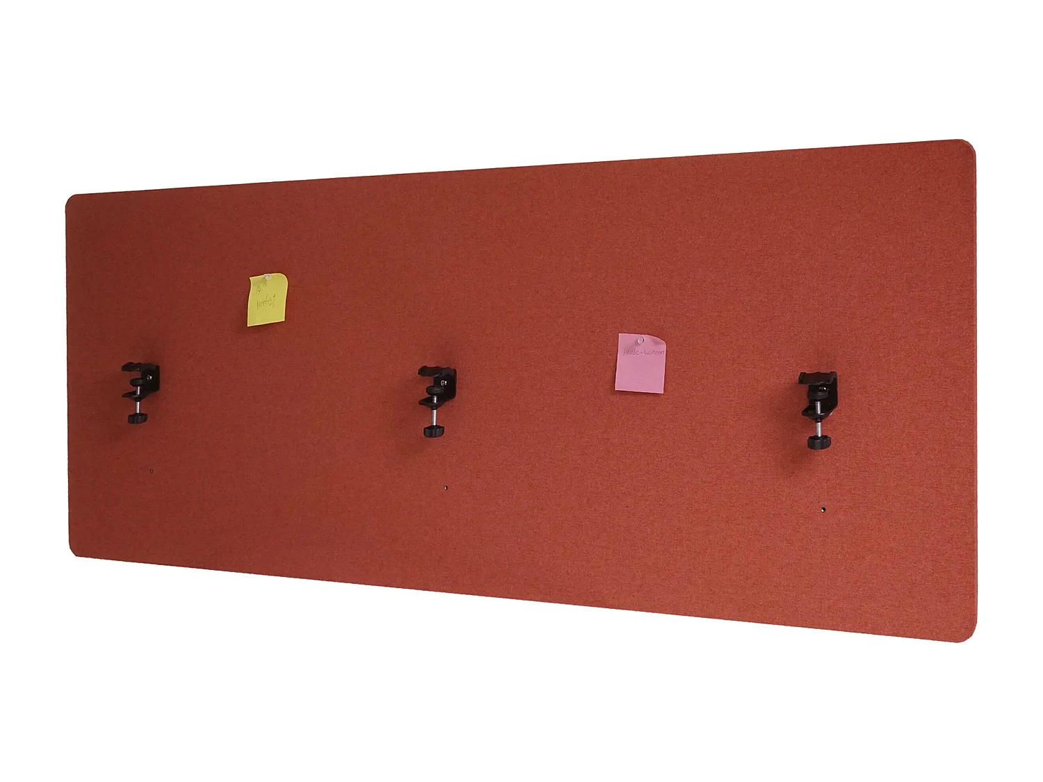 Akustik-Tischtrennwand MCW-G75, 60x160cm braun