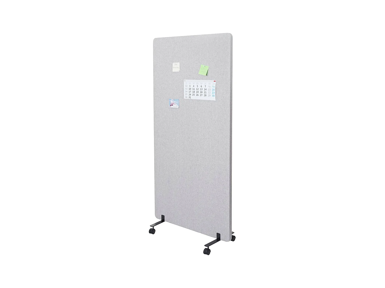 Akoestische scheidingswand MCW-G77,  167x80cm grijs