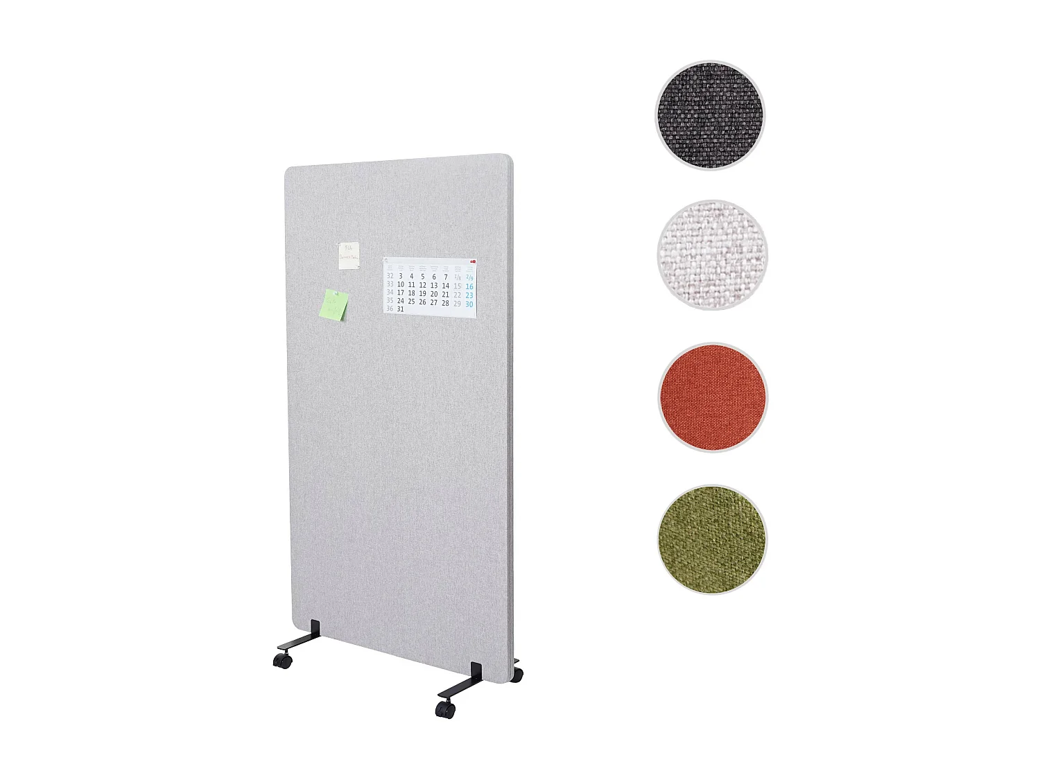 Akustik-Trennwand MCW-G77, 147x80cm grau