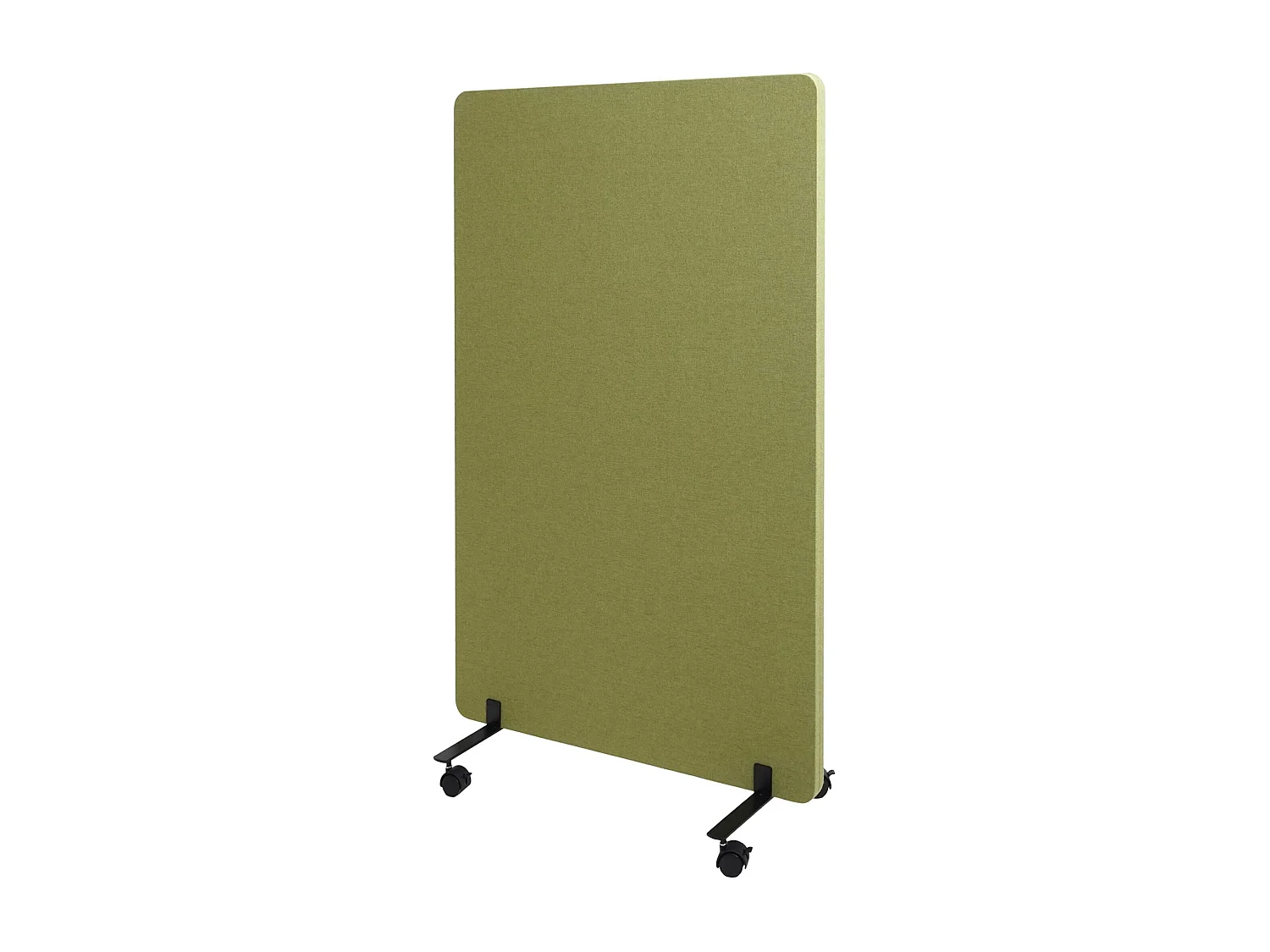 Divisorio mobile privacy fonoassorbente bacheca ufficio MCW-G77 tessuto 127x80cm verde