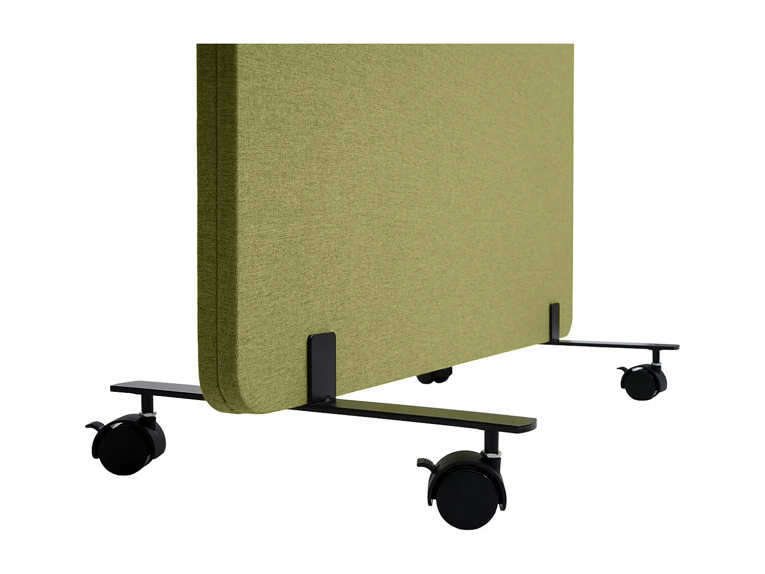 Divisorio mobile privacy fonoassorbente bacheca ufficio MCW-G77 tessuto 127x80cm verde