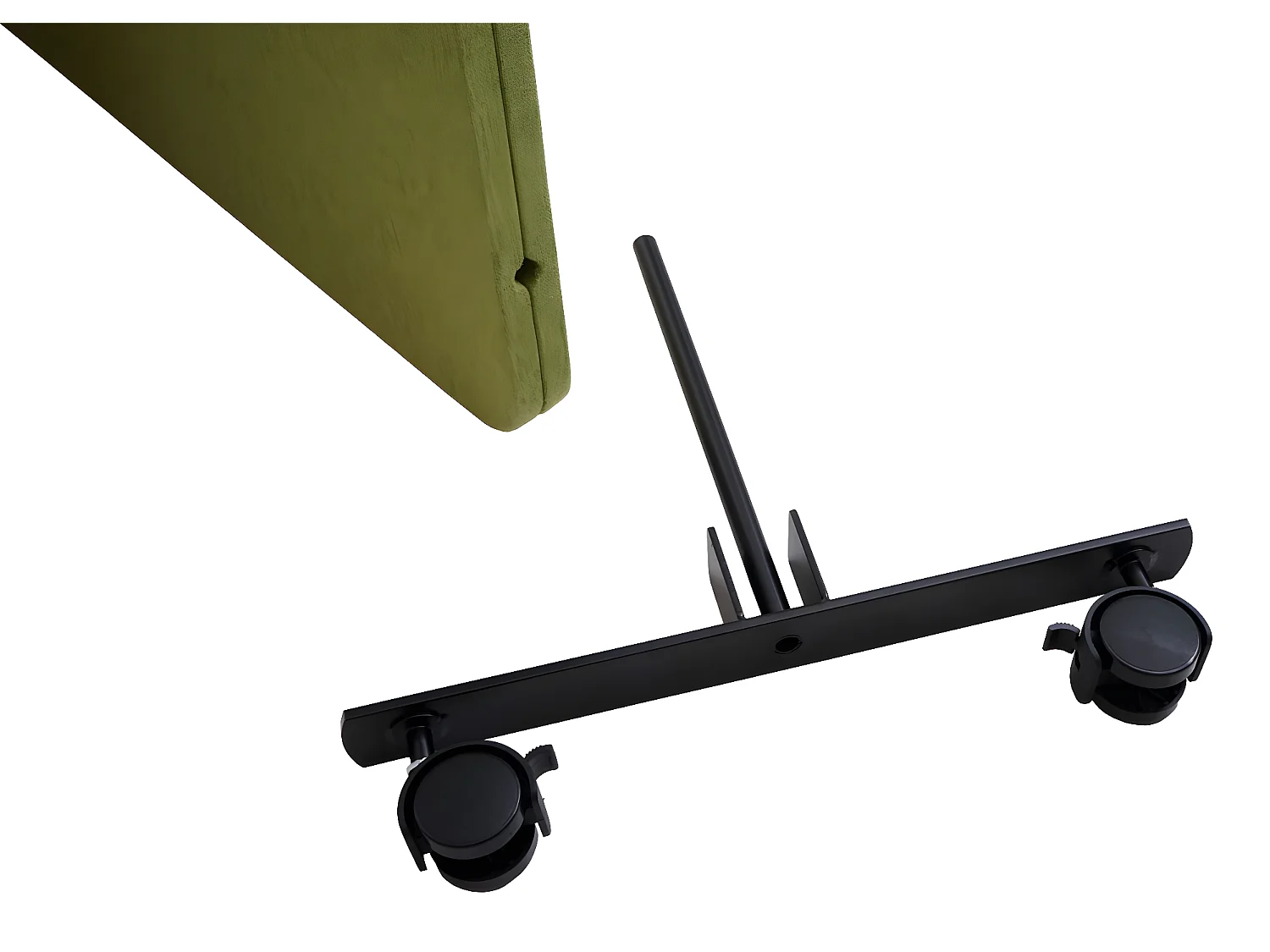 Divisorio mobile privacy fonoassorbente bacheca ufficio MCW-G77 tessuto 127x80cm verde