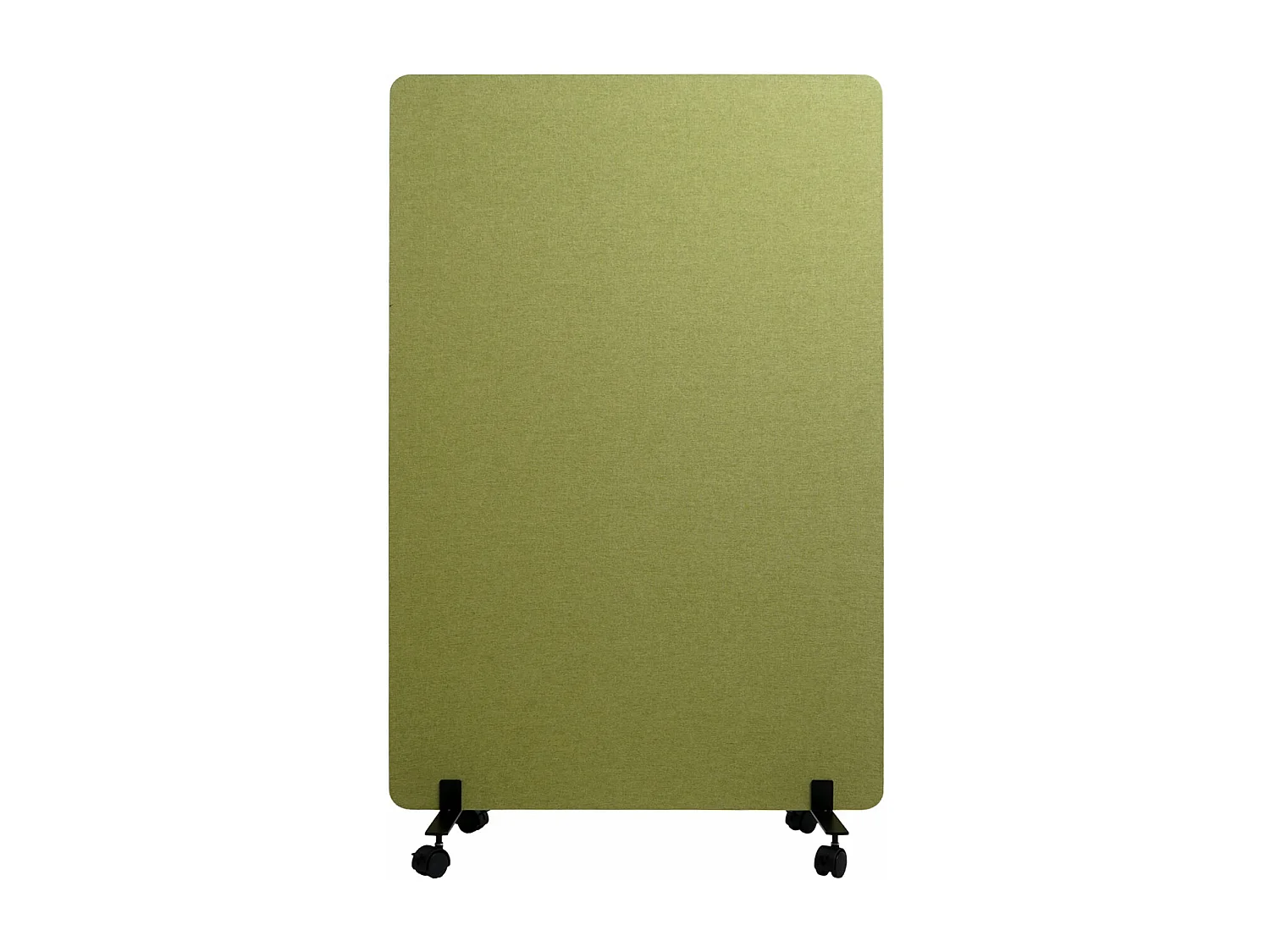 Divisorio mobile privacy fonoassorbente bacheca ufficio MCW-G77 tessuto 127x80cm verde