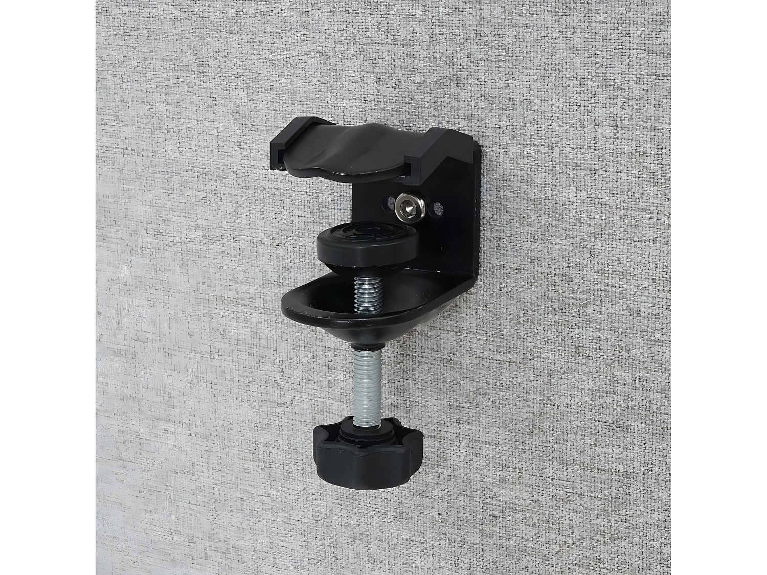 Divisorio schermo privacy da tavolo bacheca acustico MCW-G75 tessuto 160x60cm grigio