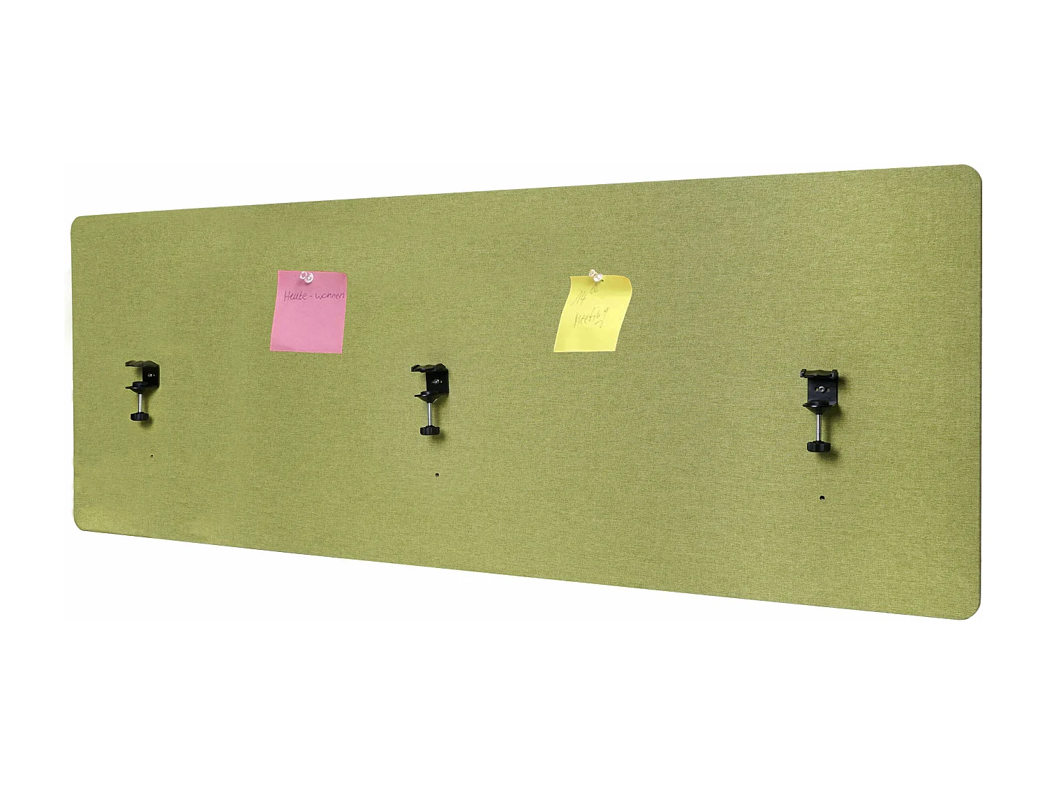 Akoestische bureauscherm MCW-G75,  60x160cm groen