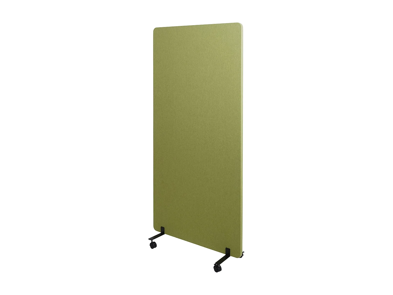 Divisorio mobile privacy fonoassorbente bacheca ufficio MCW-G77 tessuto 167x80cm verde