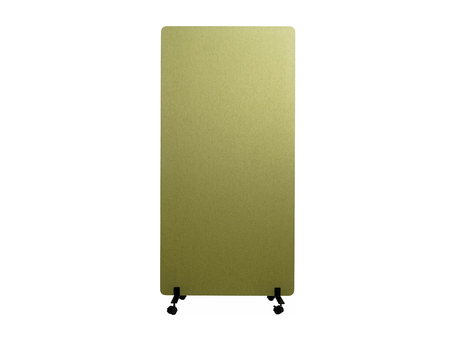 Divisorio mobile privacy fonoassorbente bacheca ufficio MCW-G77 tessuto 167x80cm verde