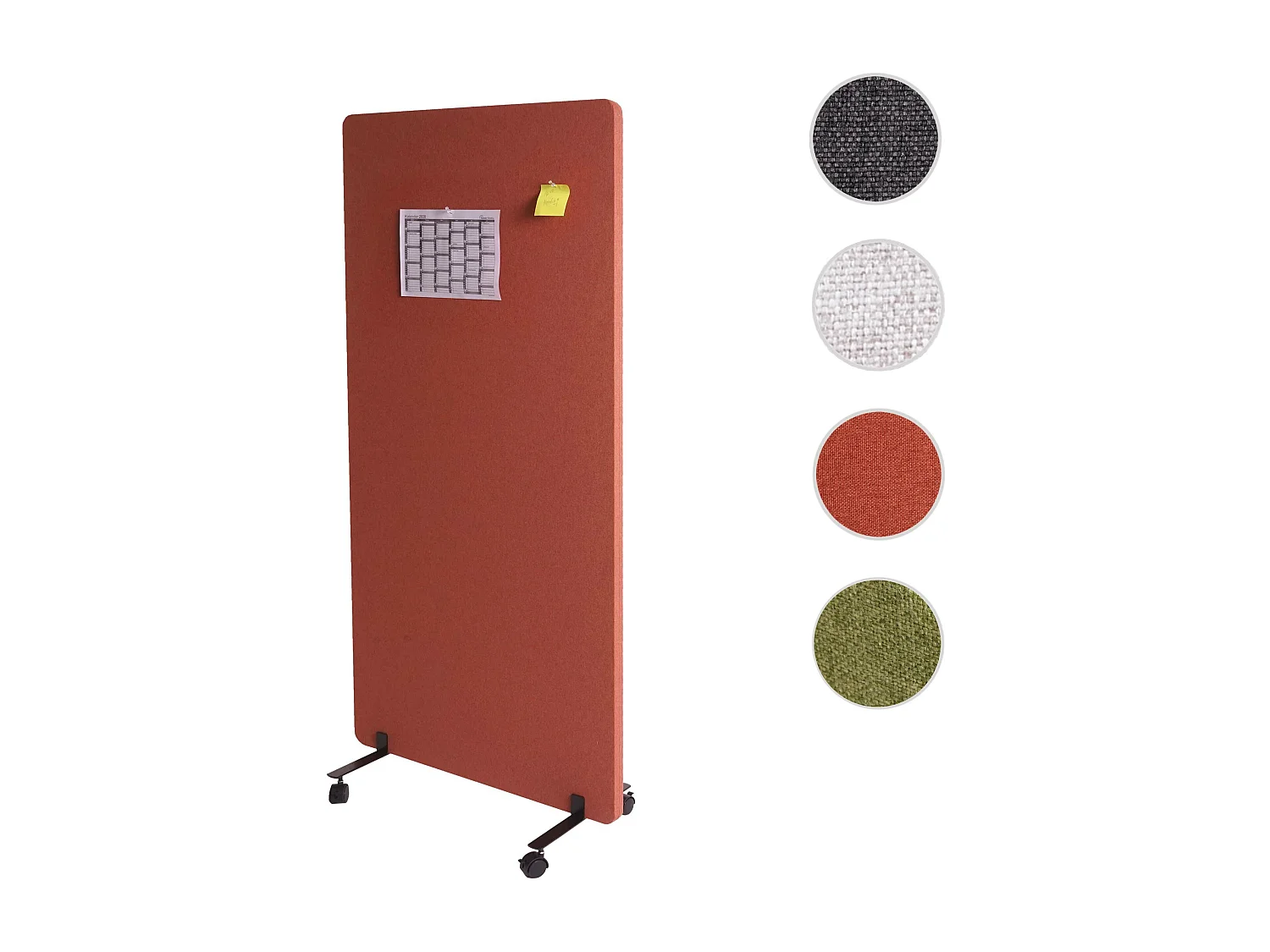 Akoestische scheidingswand MCW-G77,  167x80cm bruin