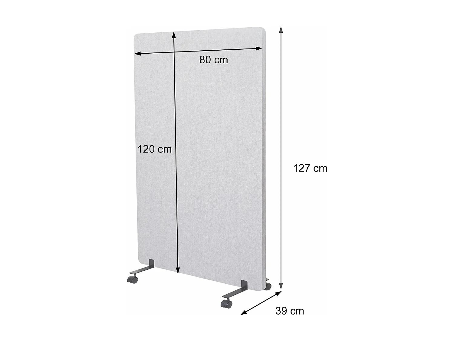 Akoestische scheidingswand MCW-G77,  127x80cm bruin