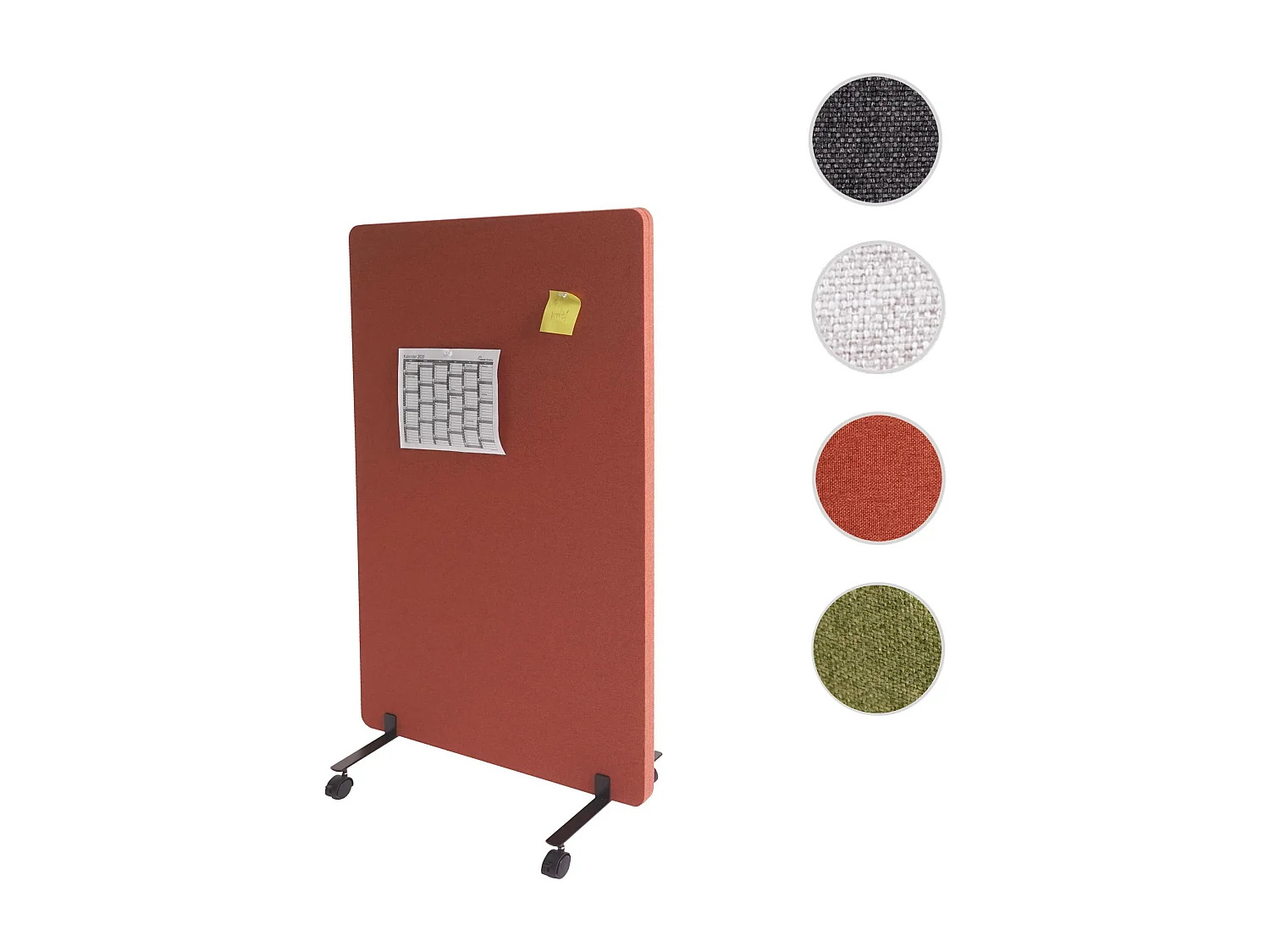 Akoestische scheidingswand MCW-G77,  127x80cm bruin