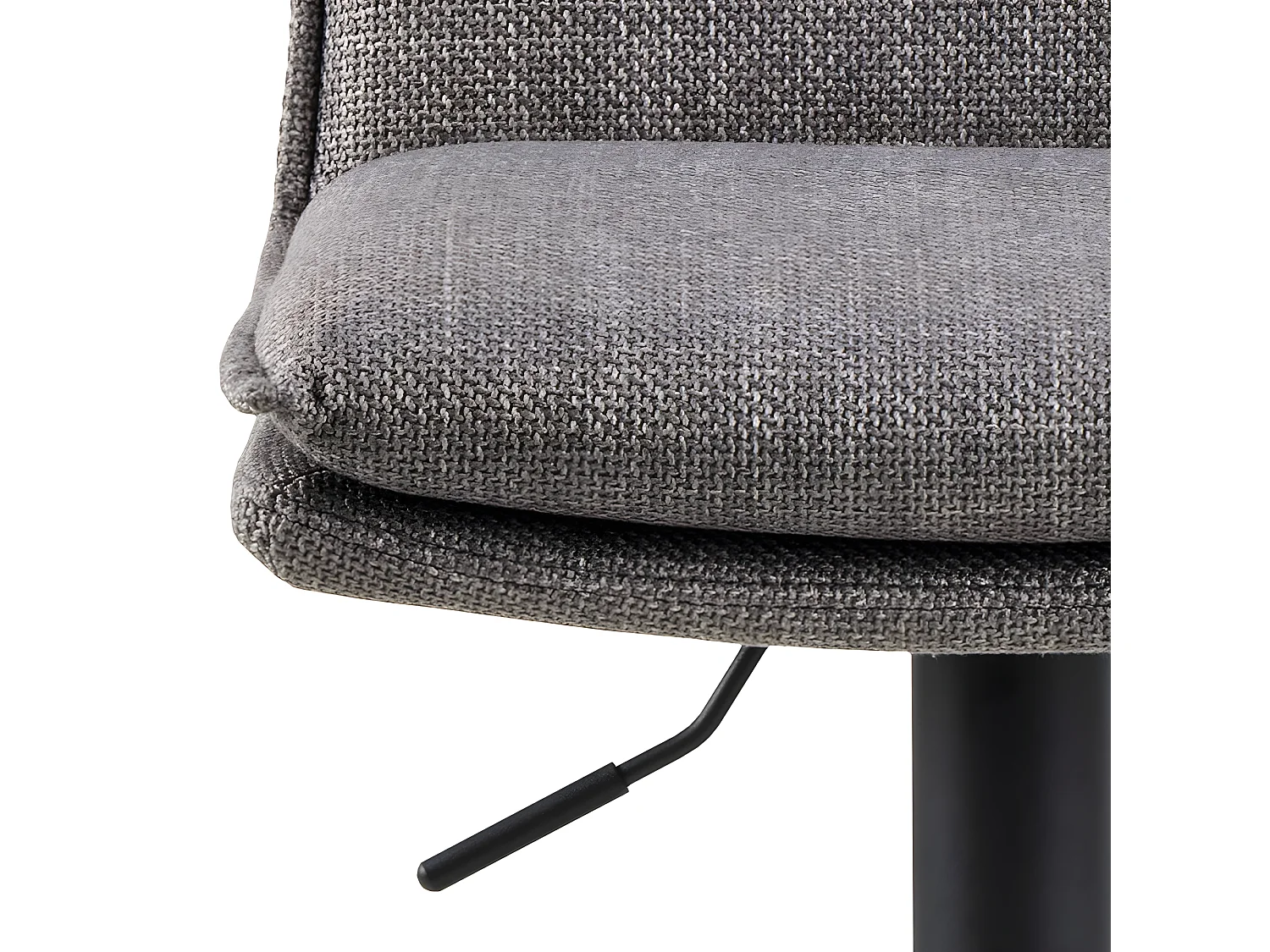 Eurame - Lot de 2 tabourets de bar réglables en tissu et métal H68-89cm - Taupe