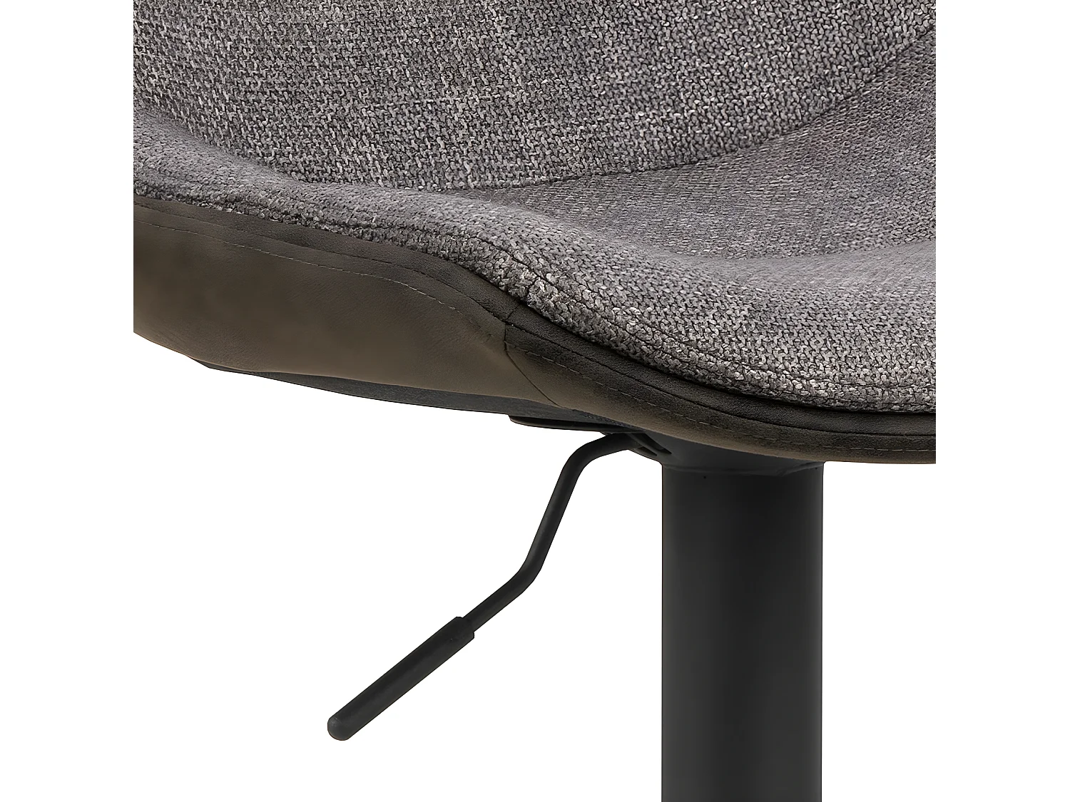 Antriade - Lot de 2 tabourets de bar réglables en tissu et métal H65-86cm - Marron