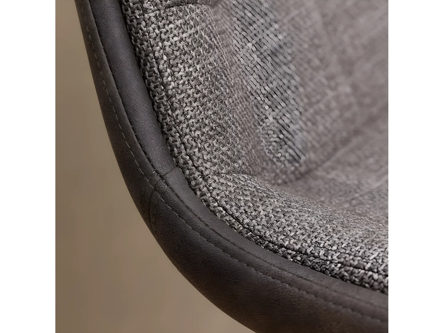 Antriade - Lot de 2 tabourets de bar réglables en tissu et métal H65-86cm - Marron