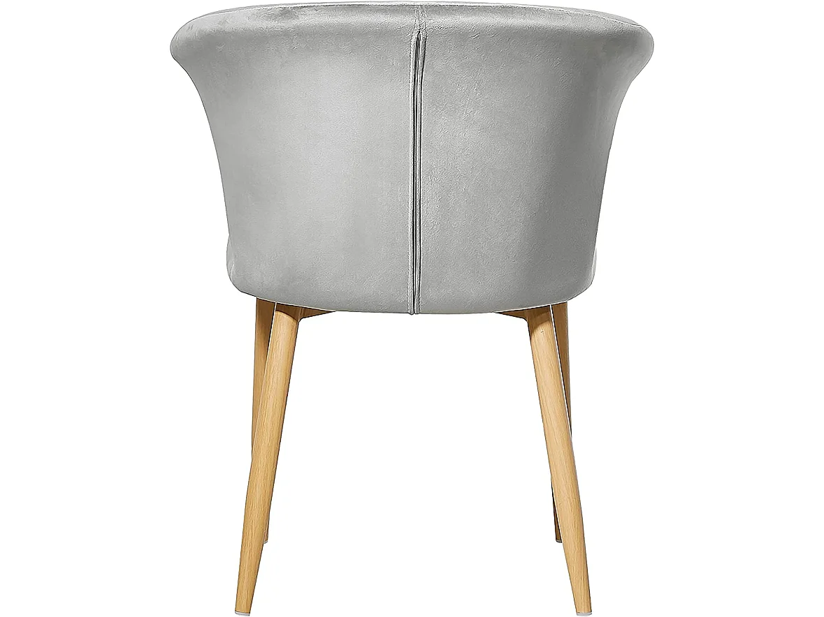 ELSA - Chaise en Velours Vintage - Gris