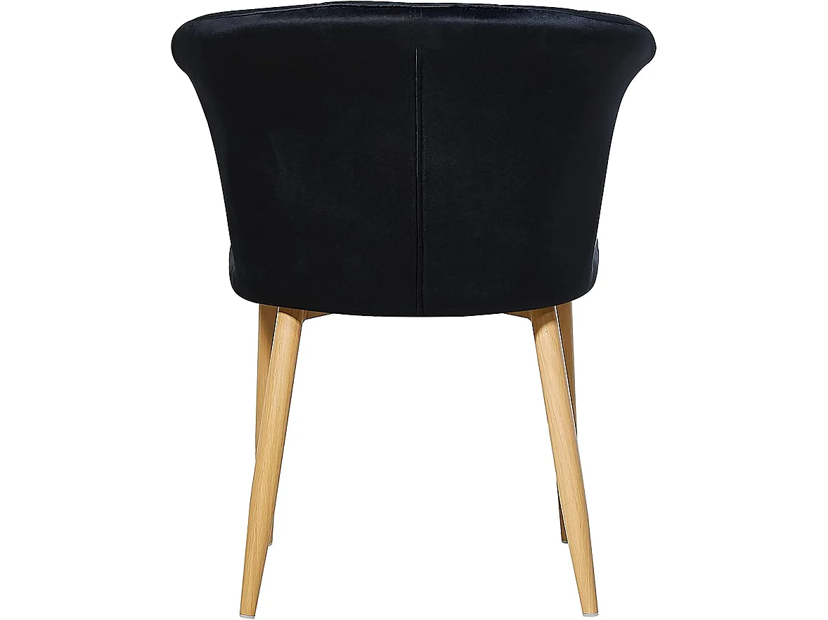 ELSA - Chaise en Velours Vintage - Noir