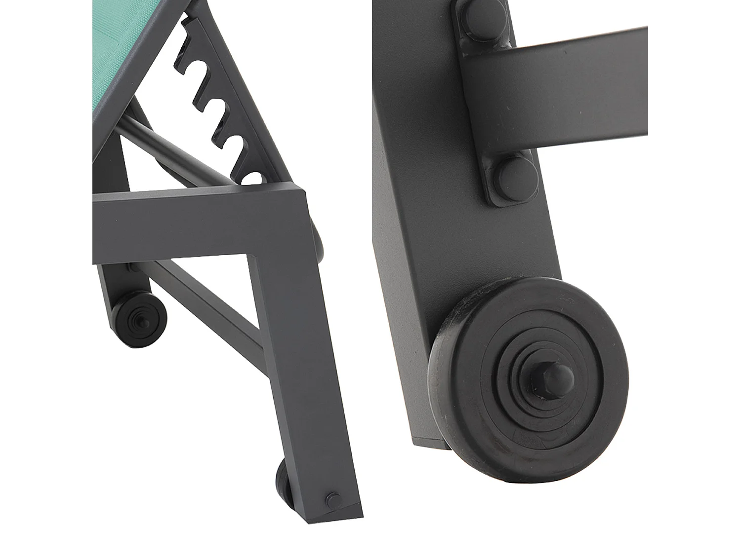 BARBADOS ligstoel in watergroen textilene - aluminium antraciet