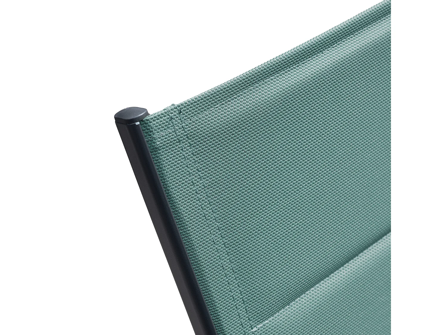 Bain de soleil BARBADOS en textilène vert d'eau - aluminium anthracite - HAPPY GARDEN