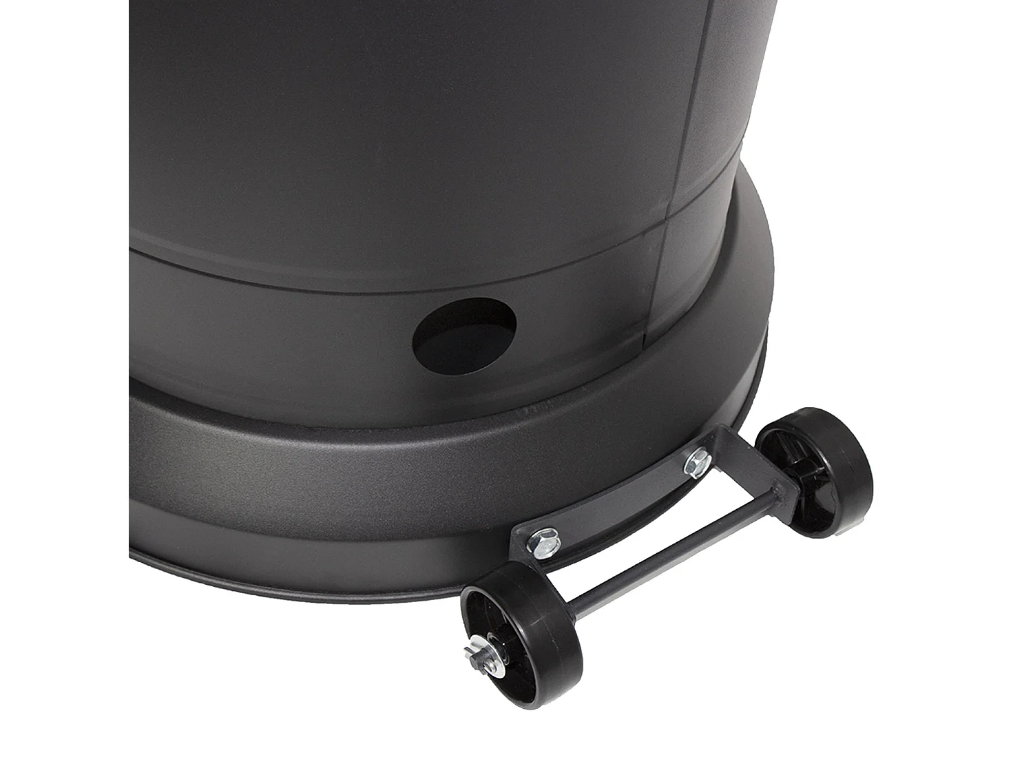 Riscaldatore da terrazza OSLO - riscaldatore a gas per esterni - acciaio nero + copertura - HAPPY GARDEN