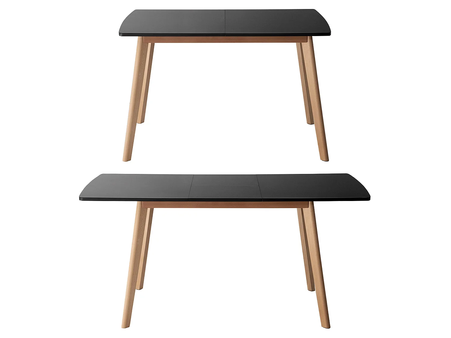 Conjunto de mesa extensible HELGA 120 / 160cm y 4 sillas NORA