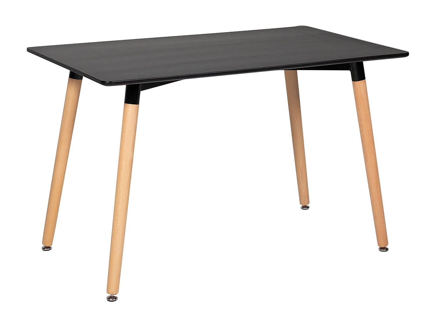 Ensemble table rectangulaire 120cm PIA et 4 chaises NORA noir - HAPPY GARDEN