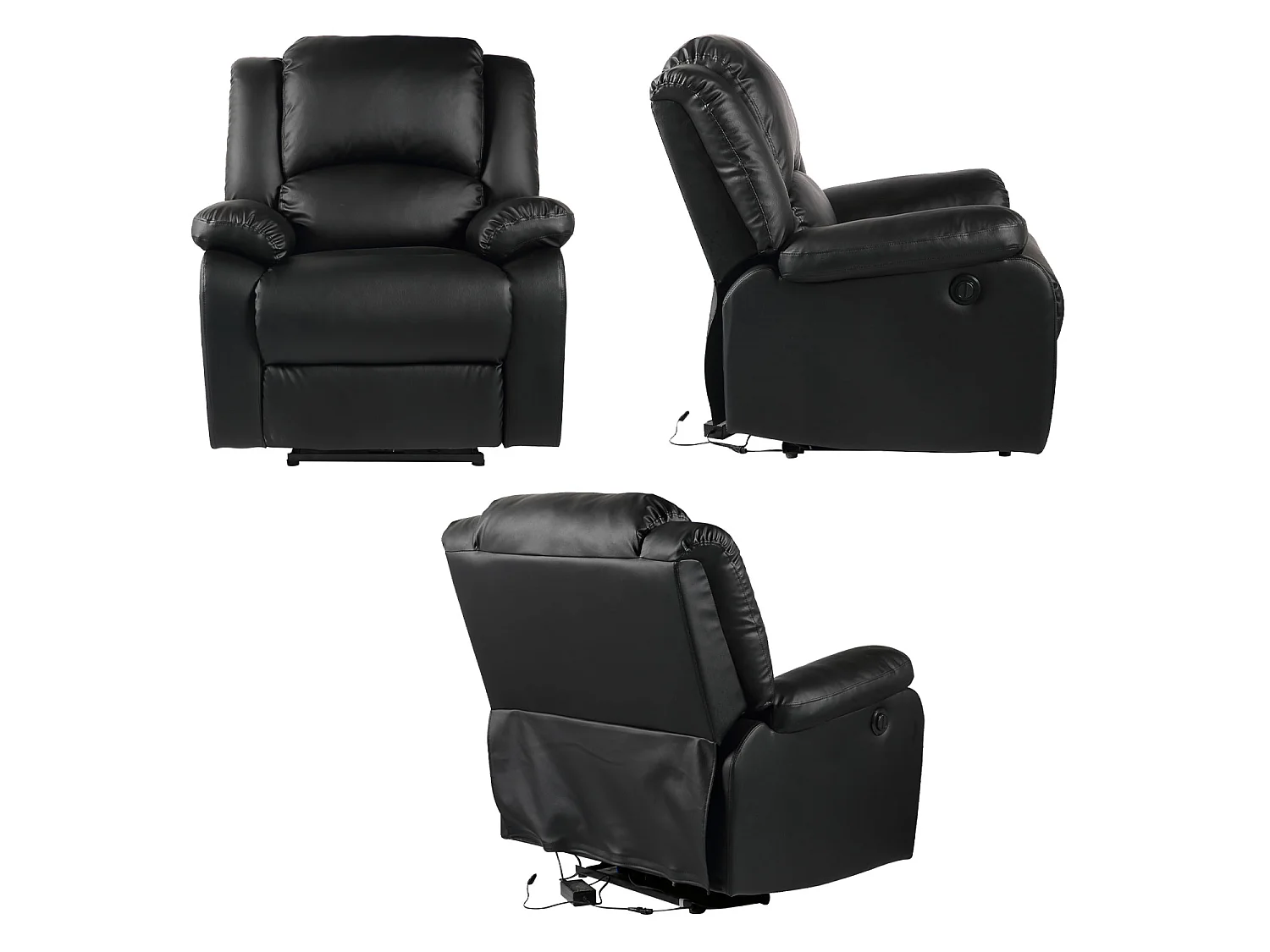 Fauteuil électrique inclinable CLOUD noir - HAPPY GARDEN