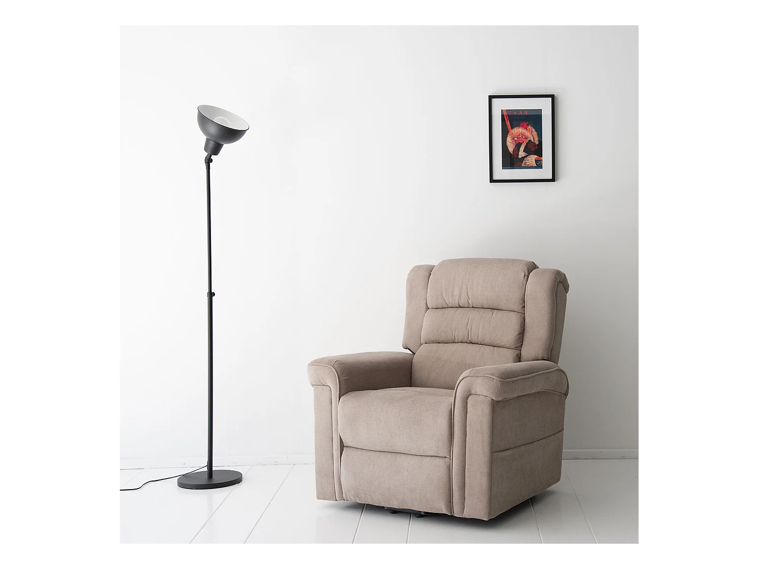 Fauteuil électrique inclinable BERNIE taupe - HAPPY GARDEN