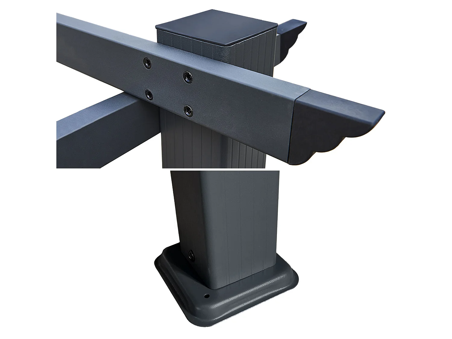 Vrijstaande pergola 3 × 4m CASSIS beige - aluminium structuur