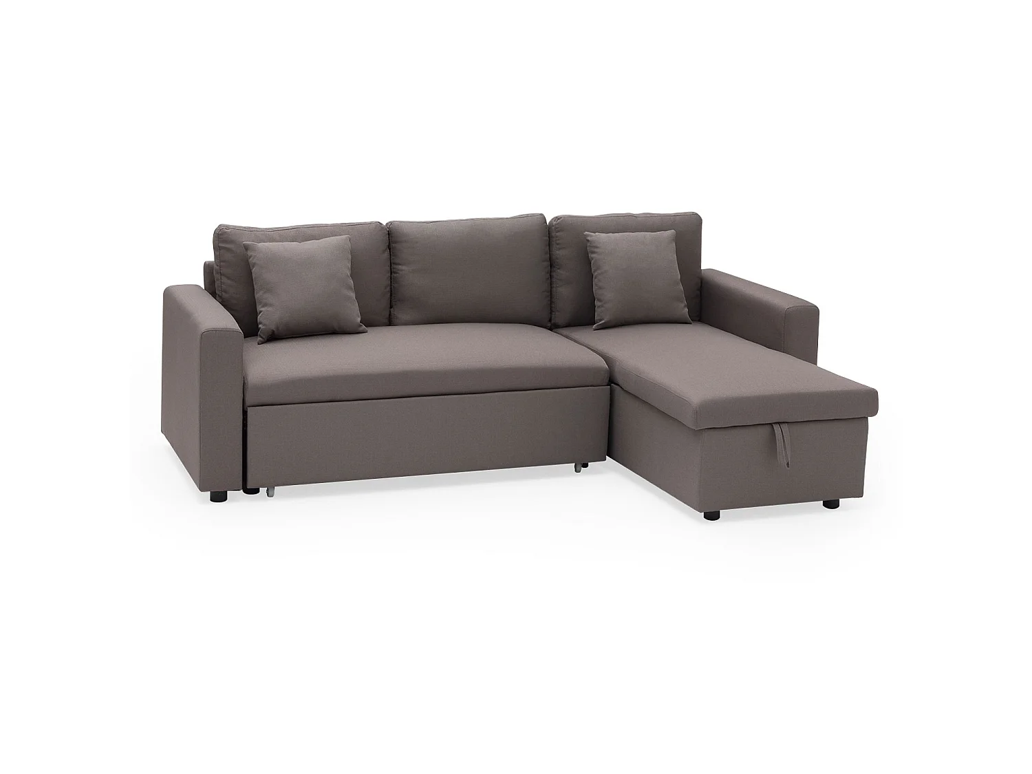 CLARK 3-Sitzer Ecksofa, umwandelbar, taupefarben